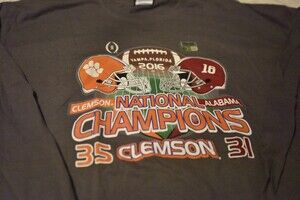 2016 NCAA National Championship game Clemson/Alabama t-shirt Blue84 XL 148